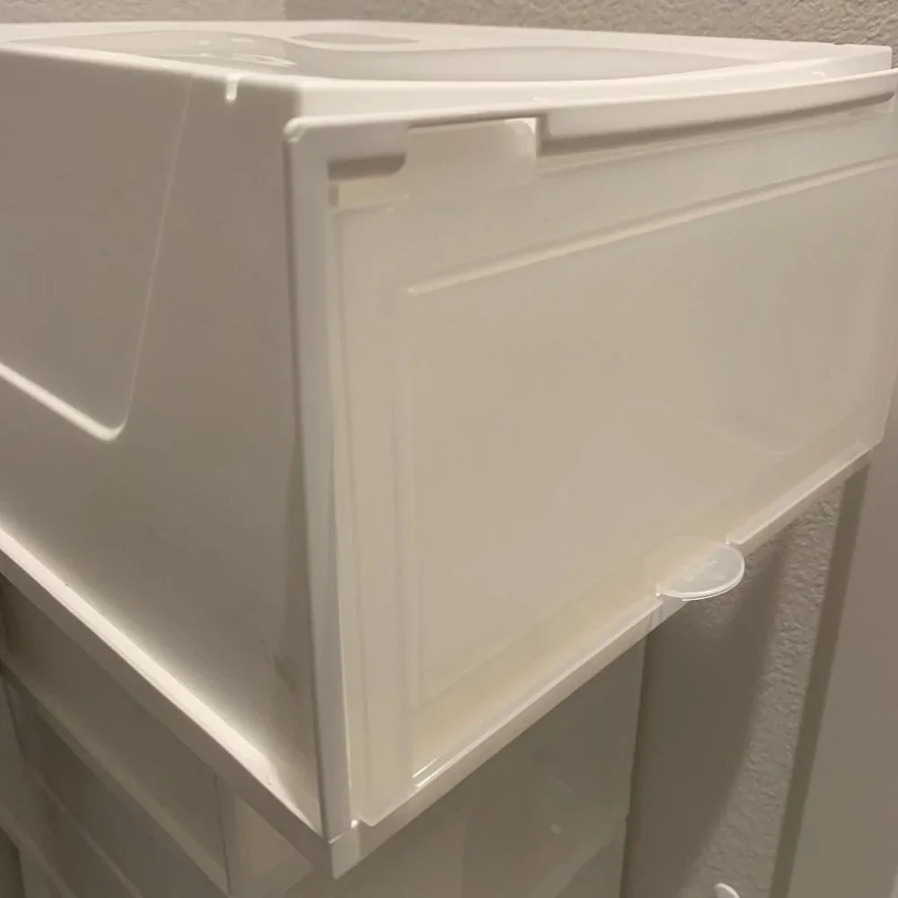 Shoe Storage Box Wide White Front Entry